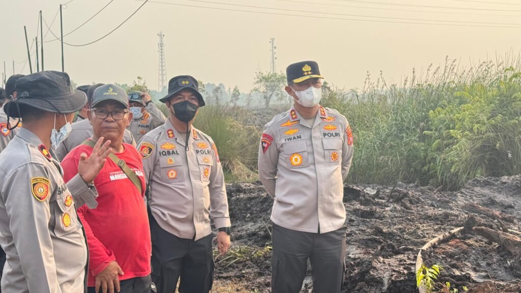 Kapolda Kalteng Cek Bekas Karhutla Tumbang Nusa, Minta Personel Waspadai Api Susulan