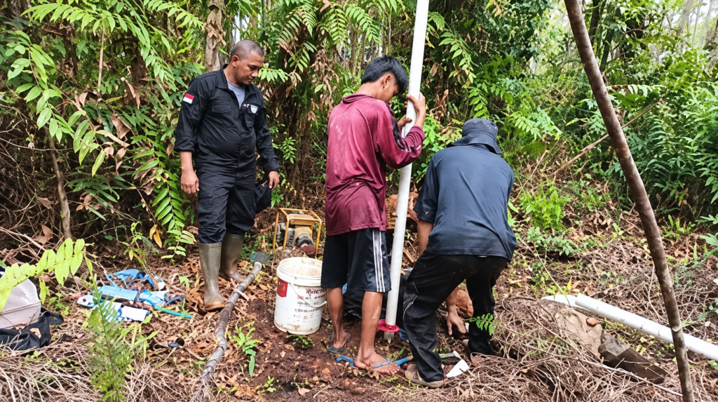 Perkuat Penanganan Karhutla, Sumur Bor Dibangun di Kelurahan Marang