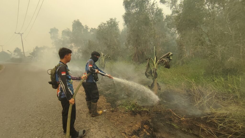 Karhutla di Bantanan Belum Sepenuhnya Padam, Tim Dishut Kalteng Terus Lakukan Penanganan