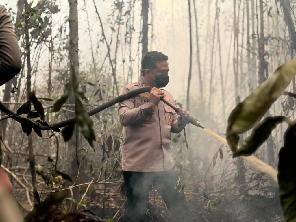 Karhutla Dekati Jalan Palangka Raya-Buntok, Tim Gabungan Lakukan Pemadaman hingga ke Lapisan Gambut
