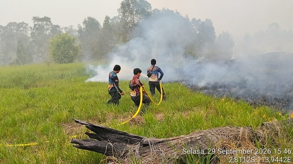Karhutla di Tahura Isen Mulang Sebangau Berkah, Tim Dishut Kalteng Tempuh 3 Jam Naik Kelotok