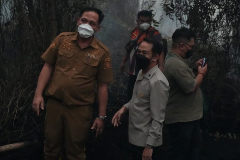 Fairid Naparin Turun ke Lokasi Karhutla Jalan Merdeka, 8 Regu Berjibaku Hadapi Api di Lahan Gambut