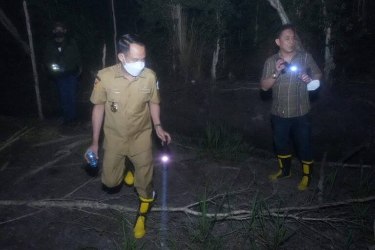 Malam-Malam Wali Kota Turun ke Titik Karhutla, Petugas Harus Tarik Selang hingga 150 Meter