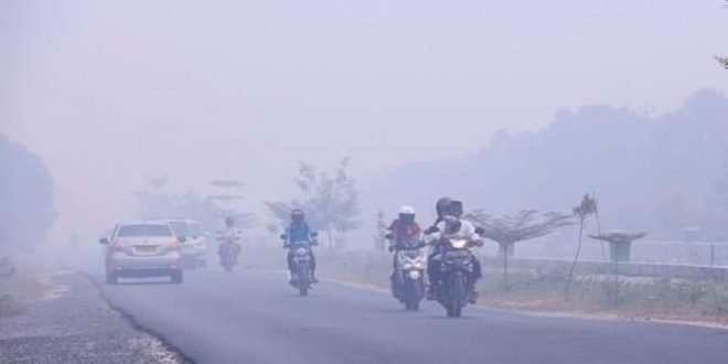 Hujan Belum Merata, Kabut Asap Masih Membayangi Palangka Raya